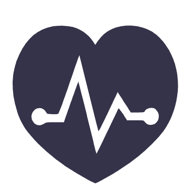 Logo d'un coeur avec une ligne de vie